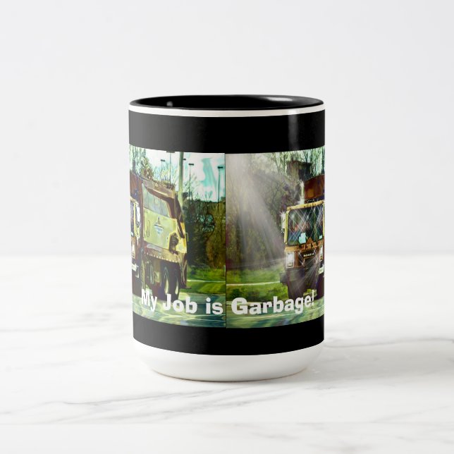 FUNNY GARBAGE TRUCK DRIVER'S COFFEE MUGS (Center)