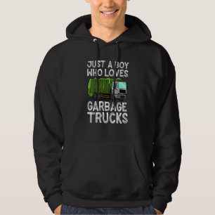 Funny Garbage Truck For Boys Toddler Men Trash Tr Hoodie