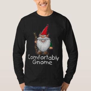 Funny Garden Gnome Art Comfortably Gnome Graphic T-Shirt
