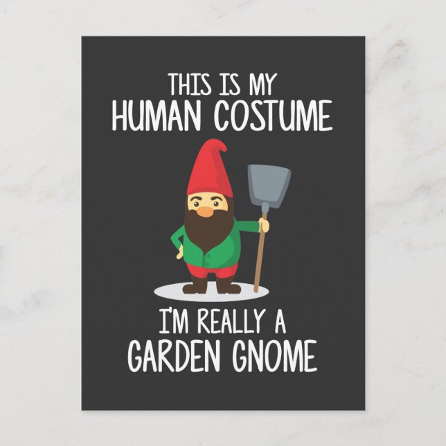 Funny Garden Gnome Gardening Gnomies Enthusiast Postcard (Front)