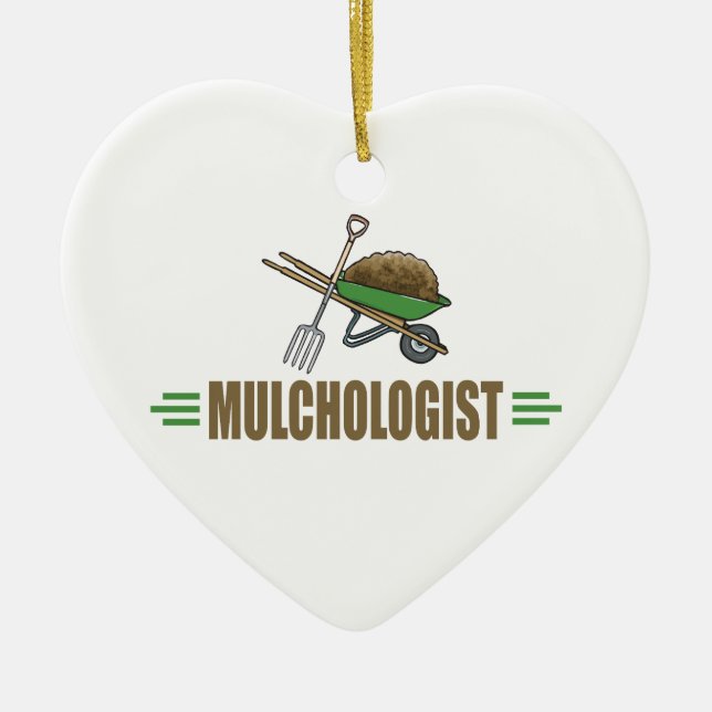 Funny Garden Landscaping Ceramic Ornament (Front)