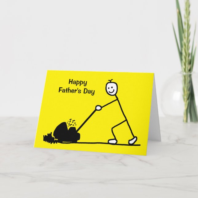 Funny Gardener Cartoon Father's Day Card (Front)