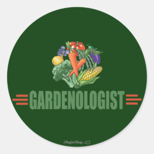 Funny Gardener Classic Round Sticker
