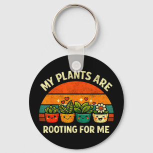 Funny gardener graphic women men plants gardening keychain