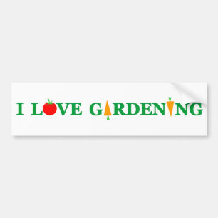 Funny Gardener I LOVE GARDENING! Bumper Sticker