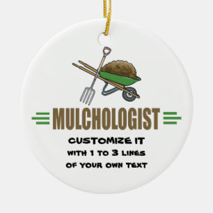 Funny Gardening Ceramic Ornament