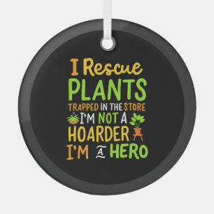 Funny Gardening Gardener Glass Ornament