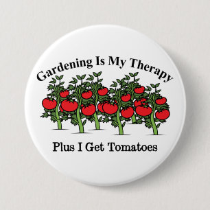 Funny Gardening Is My Therapy 3 Inch Round Button