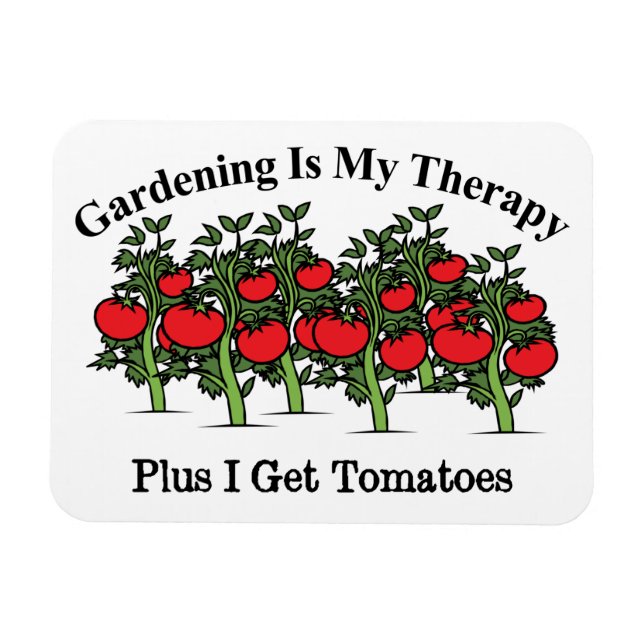 Funny Gardening Is My Therapy Magnet (Horizontal)