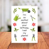 Funny gardening pun birthday 