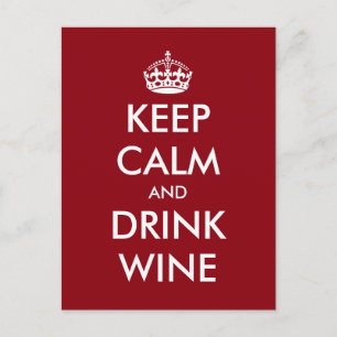 Funny Gardez calme et buvez des cartes postales de