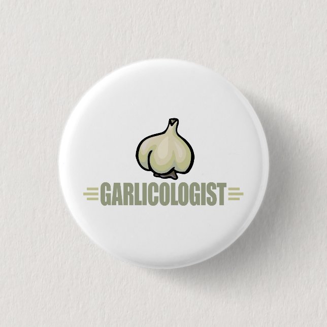Funny Garlic 1 Inch Round Button (Front)