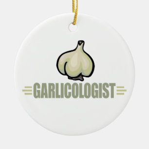 Funny Garlic Ceramic Ornament