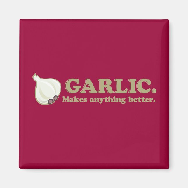 Funny Garlic Magnet (Front)
