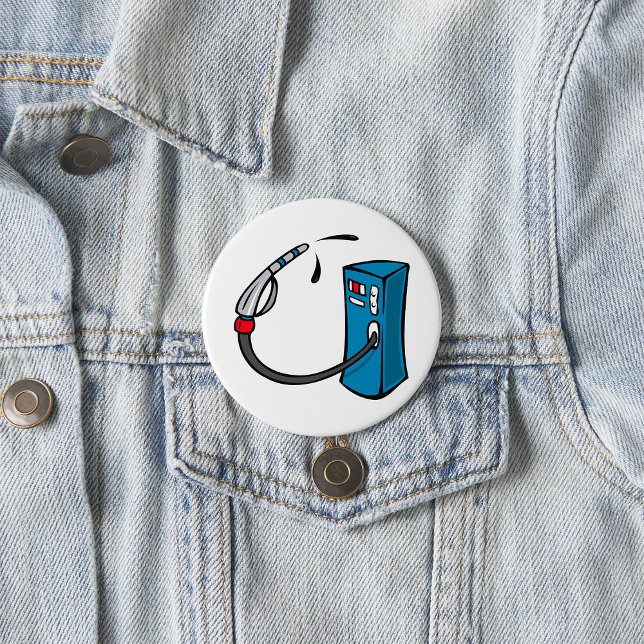 Funny Gas Pump Fuel Station 3 Inch Round Button (Creator Uploaded)