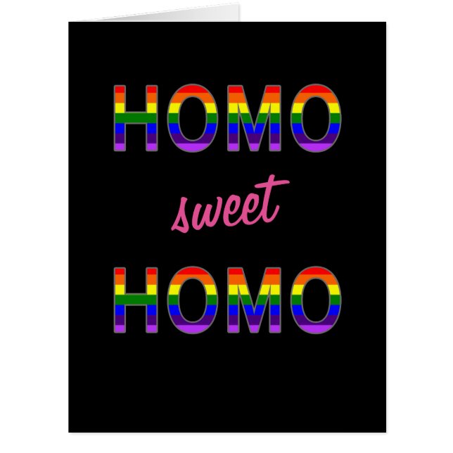 Funny Gay Homo Sweet Homo Texte personnalisé (Devant)