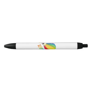 Funny Gay Pride Hot Air Balloon Rainbow Ride Gays Black Ink Pen