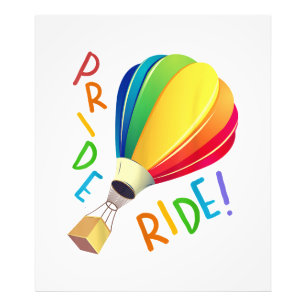 Funny Gay Pride Hot Air Balloon Rainbow Ride Gays Photo Print