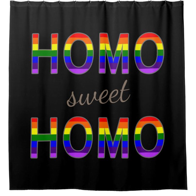 Funny Gay Rainbow Flag Colours Homo Sweet Homo (Front)