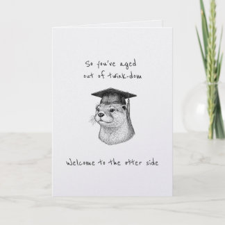 Funny Gay Twink 30th Otter Birthday Card punny