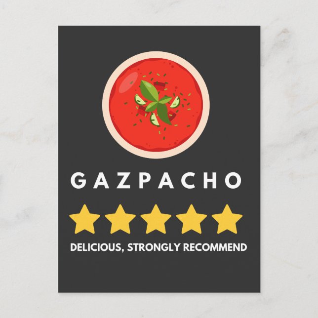 Funny Gazpacho Tomato Sou Postcard (Front)