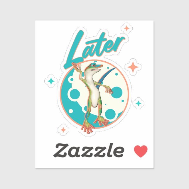 Funny Gecko Later Procrastination Humour (Sheet)
