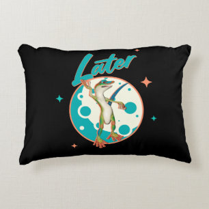 Funny Gecko Later Procrastination Humour Accent Pillow