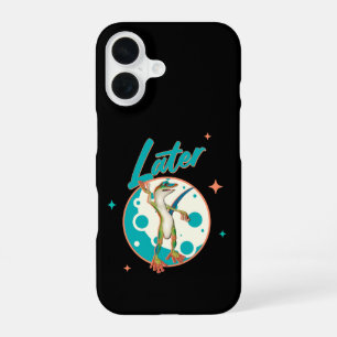 Funny Gecko Later Procrastination Humour iPhone 16 Case