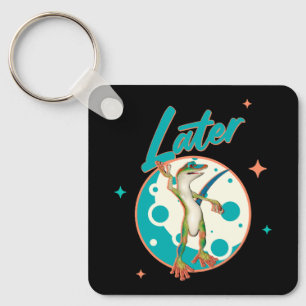 Funny Gecko Later Procrastination Humour Keychain
