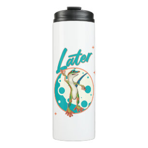 Funny Gecko Later Procrastination Humour Thermal Tumbler