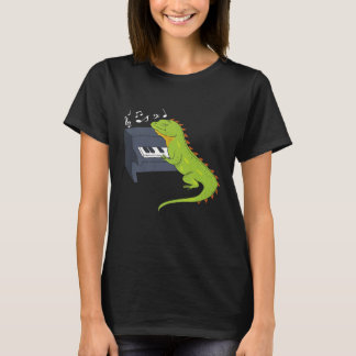 Funny Gecko Lizard Pianist Piano Teacher Player St T-Shirt