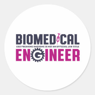Funny Geek Engineer Biomedical Engineering Major Classic Round Sticker