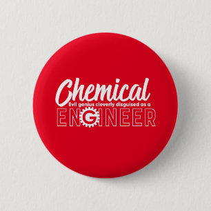 Funny Geek Engineer Chemical Engineering Major 2 Inch Round Button