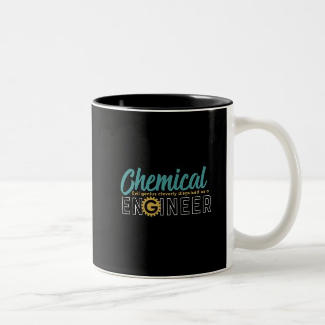 Funny Geek Engineer Chemical Engineering Student Two-Tone Coffee Mug (Right)