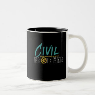 Funny Geek Engineer Civil Engineering Student Two-Tone Coffee Mug