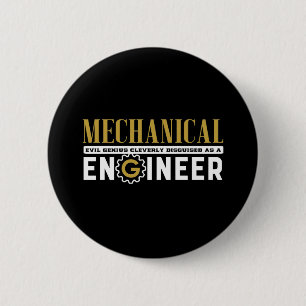 Funny Geek Engineer Mechanical Engineering Student 2 Inch Round Button