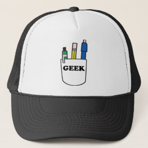 Funny GEEK Pocket Protector Trucker Hat