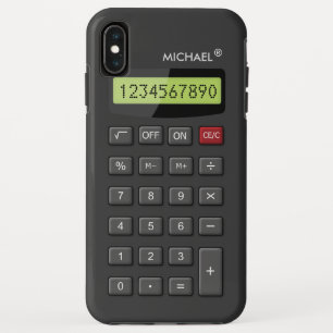 Funny Geeky Calculator Pattern Personalized iPhone XS Max Case