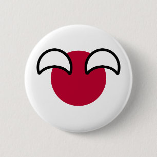 Funny Geeky Japan Countryball Flag 2 Inch Round Button