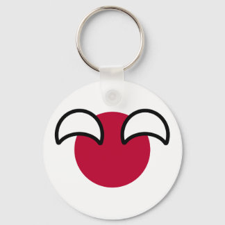 Funny Geeky Japan Countryball Flag Keychain