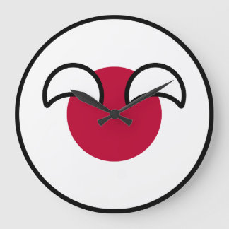 Funny Geeky Japan Countryball Flag Large Clock