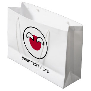 Funny Geeky Japan Countryball Flag Large Gift Bag