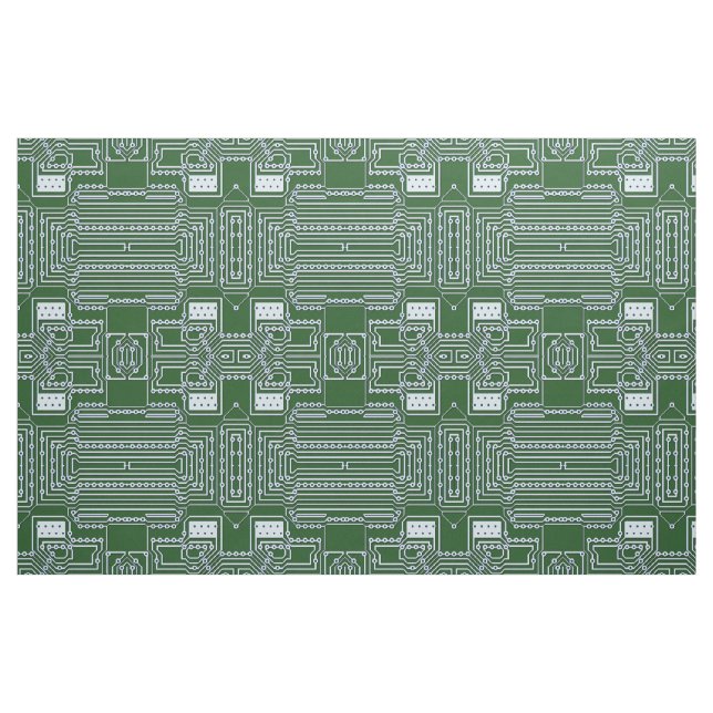 Funny Geeky Nerd Computer Circuit Board Pattern Fabric (Fat Quarter)