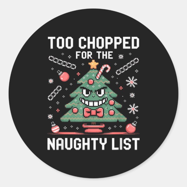 Funny Gen Alpha Gen Z Slang Funny Christmas Sweate Classic Round Sticker (Front)