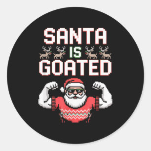 Funny Gen Alpha Gen Z Slang Funny Christmas Sweate Classic Round Sticker