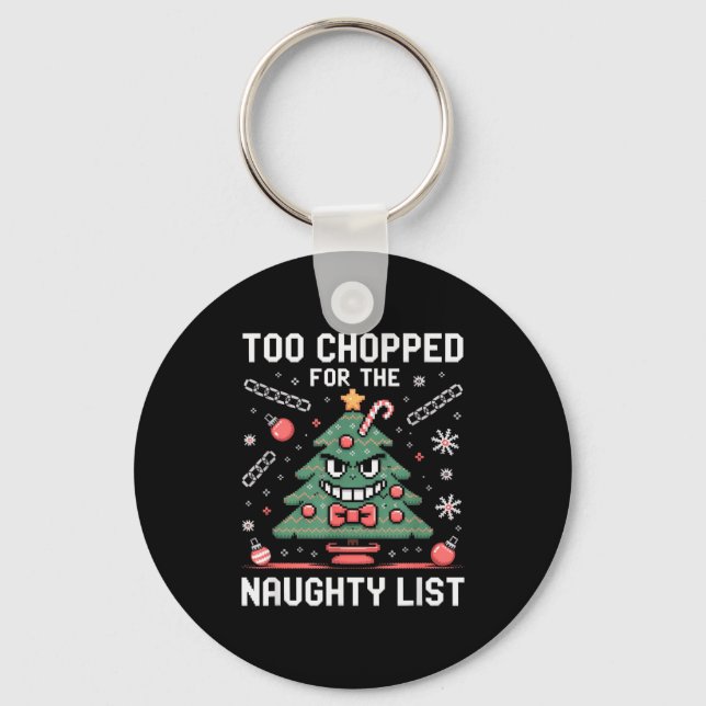 Funny Gen Alpha Gen Z Slang Funny Christmas Sweate Keychain (Front)