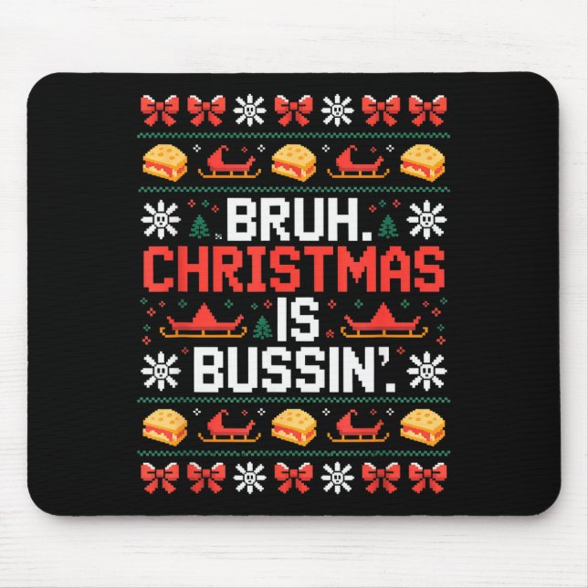 Funny Gen Alpha Gen Z Slang Funny Christmas Sweate Mouse Pad (Front)