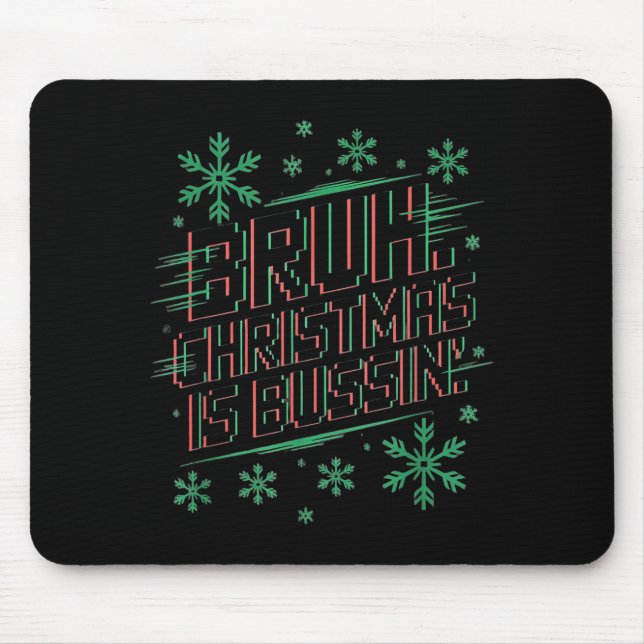 Funny Gen Alpha Gen Z Slang Funny Christmas Sweate Mouse Pad (Front)