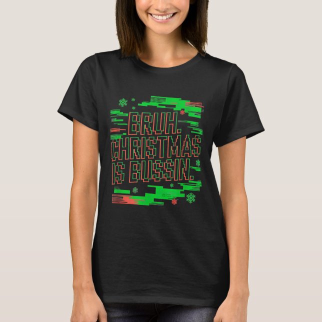 Funny Gen Alpha Gen Z Slang Funny Christmas Sweate T-Shirt (Front)