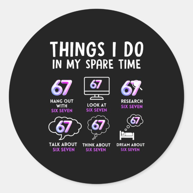 Funny Gen Alpha Lover Trend Fan Modern Youth Humor Classic Round Sticker (Front)